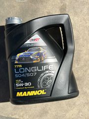 Λάδι Αυτοκινήτου Mannol Συνθετικό Longlife 504/507 5W-30 4lt