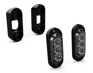 T3 DENALI μπροστινό SWITCHBACK LED POD φλας με V-TWIN προστατευτική βάση κινητήρα