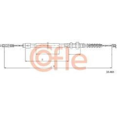 Ντίζα, φρένο ακινητοποίησης L+R  CITROËN BX 1651/1436mm 4745L2