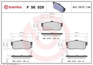 P56029 ΣΕΤ ΤΑΚΑΚΙΑ ΦΡ. SUNNY GTI ΟΠ