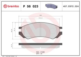 P56023 ΤΑΚΑΚΙΑ ΕΜΠΡ.PRIMERA(P10) -94 (BENDIX ΣΥΣΤ)