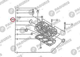 Κεφαλή κινητήρα complet E3112, Iseki : 6211-110-046-00.