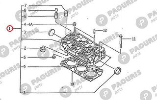 Κεφαλή κινητήρα complet E3100, Iseki : 6211-110-014-20.