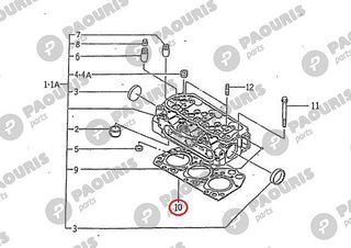 Φλάντζα Κεφαλής κινητήρα E3112, Iseki : 6211-141-029-10.