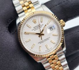 rolex replica γυναικειo datejust jubilee χρυσο ατσάλι 36μμ