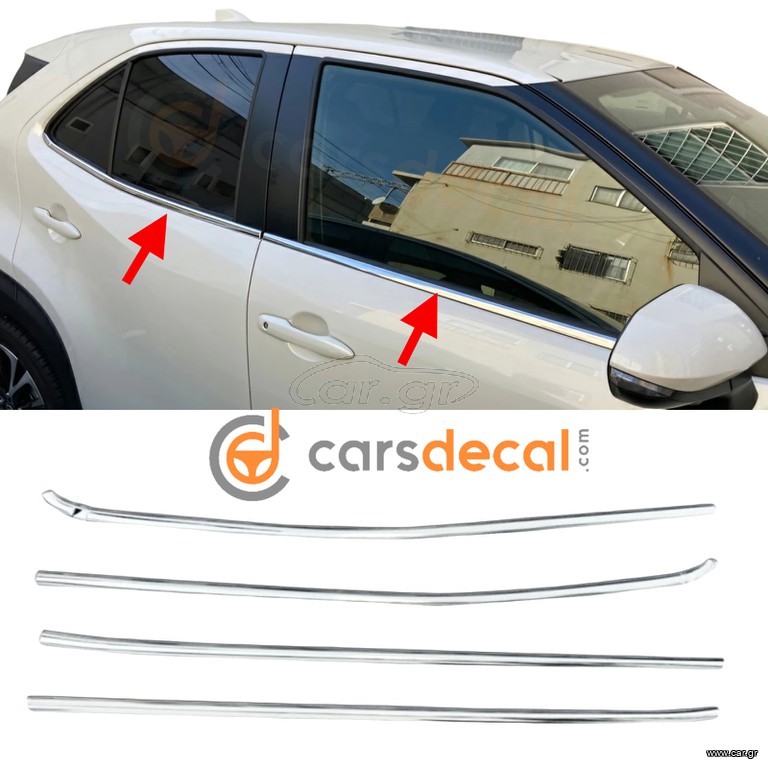 Toyota Yaris Cross Διακοσμητικά Νίκελ Παραθύρων