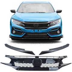 Κυψελοειδή μάσκα ψυγείου TR Performance Black Gloss για Honda Civic FK 2016-2020