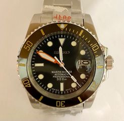 SEIKO MOD SUBMARINE αυτόματο NH35Α μπρασελέ jubilee αδιάβροχο ολοκαίνουργιο