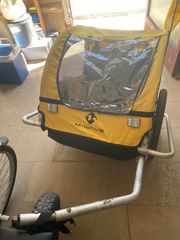 Bicycle bicycle trailer '24 M-WAVE ΤΡΕΙΛΕΡ ΣΙΔΕΡΕΝΙΟ ΠΤΥΣΣΟΜΕΝΟ ΓΙΑ ΤΗΝ ΜΕΤΑΦΟΡΑ ΠΑΙΔΙΩΝ