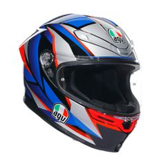 K6 S AGV E2206 MPLK SLASHCUT BLACK/BLUE/RED