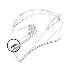 AGV BREATH DEFLECTOR K5 S/K3 SV/K1 S/K1 NEUTRAL