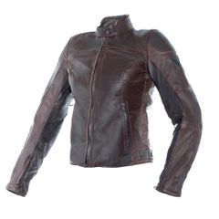 MIKE PELLE LADY LEATHER JACKET DAINESE DARK BROWN