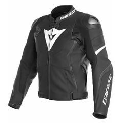 AVRO 4 LEATHER JACKET DAINESE BLACK-MATT/BLACK-MATT/WHITE