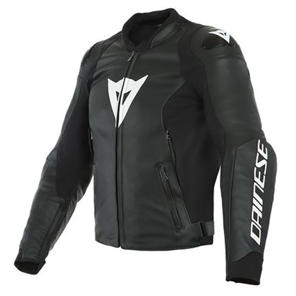 SPORT PRO LEATHER JACKET DAINESE BLACK/WHITE