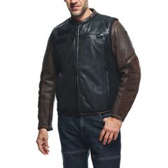 D-AIR SMART JACKET LEATHER BLACK-thumb-2