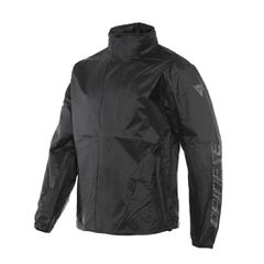 VR46 RAIN JACKET BLACK/FLUO YELLOW