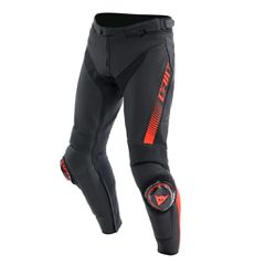 SUPER SPEED DAINESE LEATHER PANTS BLACK/RED-FLUO