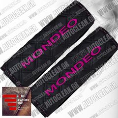 FORD MONDEO ΜΑΞΙΛΑΡΑΚΙΑ ΖΩΝΗΣ ΤΕΧΝΟΔΕΡΜΑ CUBE ΜΑΥΡΟ ΜΕ ΡΟΖ ΚΕΝΤΗΜΑΤΑ MONDEO ΕΛΛΗΝΙΚΗΣ ΚΑΤΑΣΚΕΥΗΣ ΣΕΤ 2ΤΜΧ