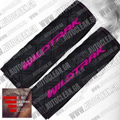 FORD WILDTRAK ΜΑΞΙΛΑΡΑΚΙΑ ΖΩΝΗΣ ΤΕΧΝΟΔΕΡΜΑ CUBE ΜΑΥΡΟ ΜΕ ΡΟΖ ΚΕΝΤΗΜΑΤΑ WILDTRAK ΕΛΛΗΝΙΚΗΣ ΚΑΤΑΣΚΕΥΗΣ ΣΕΤ 2ΤΜΧ