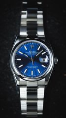 Rolex DateJust 36 SS 126200 904L  Blue Dial Oyster Bracelet 3235