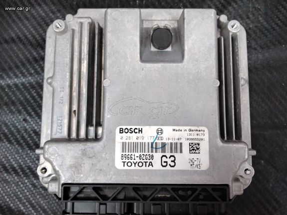 TOYOTA AURIS 1.4 ΕΓΚΕΦΑΛΟΣ BOSCH 0 281 019 177,89661-0ZG30,G3,1ND-TV,MT/K5