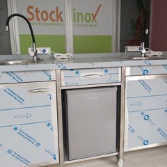 Πόστο καφέ λοξό 360/370*75*92/97 cm, με 3 θέσεις εργασίας, συρτάρια, ερμάρια & θέσεις για ψυγεία. Ποιότητα & Τιμή Stockinox-thumb-11