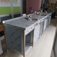Πόστο καφέ λοξό 360/370*75*92/97 cm, με 3 θέσεις εργασίας, συρτάρια, ερμάρια & θέσεις για ψυγεία. Ποιότητα & Τιμή Stockinox-thumb-12