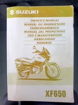 Suzuki XF 650 Freewind '98 OWNERS MANUAL