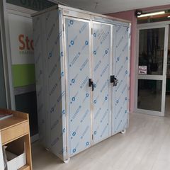 Ερμάριο τροχήλατο - ντουλάπα inox 160*70*208 εκ, με 3 πόρτες, 4 ρυθμιζόμενα ράφια και κλειδαριές. Ποιότητα & Τιμή Stockinox-thumb-10