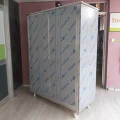 Ερμάριο τροχήλατο - ντουλάπα inox 160*70*208 εκ, με 3 πόρτες, 4 ρυθμιζόμενα ράφια και κλειδαριές. Ποιότητα & Τιμή Stockinox-thumb-11
