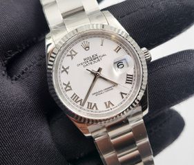 rolex replica γυναικειo datejust ατσάλι 36μμ