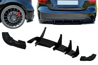 ΠΙΣΩ ΣΠΟΙΛΕΡ Rear Bumper Diffuser Extensions Splitters Mercedes A-Class W176 A45 AMG Hatchback (2015-2018)