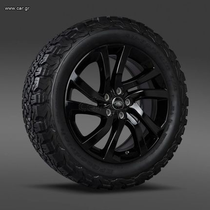 5 x Genuine Land Rover Style 5011 20" Gloss Black Alloy Wheels & BF Goodrich All-Terrain KO2 275/55 R20 Tyres (inc. TPMS)