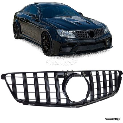 Sport μάσκα ψυγείου μαύρη γυαλάδα για Mercedes C Class W204 S204 C204