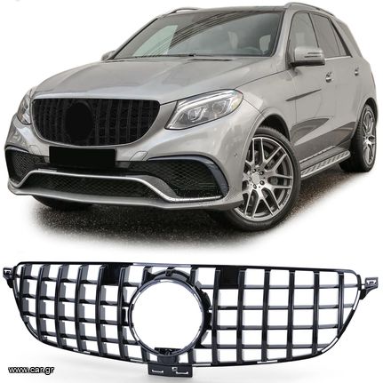 Sport μάσκα ψυγείου μαύρη γυαλάδα κατάλληλη για Mercedes GLE W166 15-19