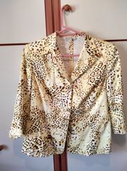 Κουστούμι λεοπάρ, σετ σακάκι-παντελόνι animal print Νο 52 Mia Collection