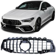 Sport μάσκα ψυγείου μαύρο γυαλιστερό χρώμιο για Mercedes CLA C118 X118 από 19