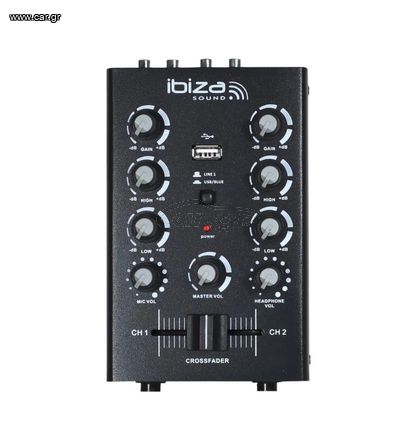 Ibiza MIX500BT Μίκτης 2 Καναλιών Με USB Και Bluetooth