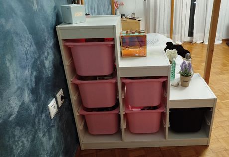 Σύνθεση αποθήκευσης με 6 κουτιά (IKEA TROFAST)