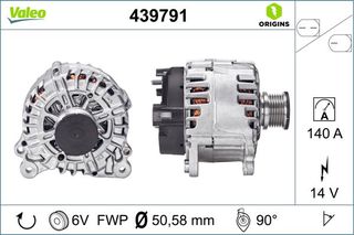 439791 ΑΛΤΕΡΝ VAG A3(8V)/GOF VII 1,6TDI/2,0TDI (140A)