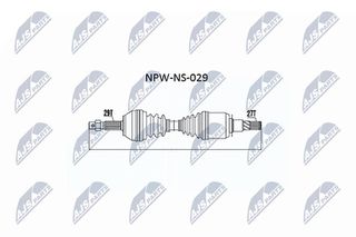 NPW-NS-029 ΗΜΙΑΞΟΝΙΟ NISSAN NAVARA  ΒΑΣΗ ΜΗΧ.ΚΙΒ.  L/R