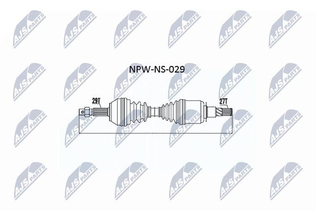 NPW-NS-029 ΗΜΙΑΞΟΝΙΟ NISSAN NAVARA  ΒΑΣΗ ΜΗΧ.ΚΙΒ.  L/R