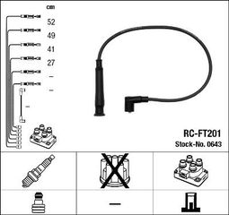 RCFT201 (0643) ΣΕΤ ΜΠΟΥΖΟΚΑΛΩΔΙΑ BRAVA/O 1.4 95-