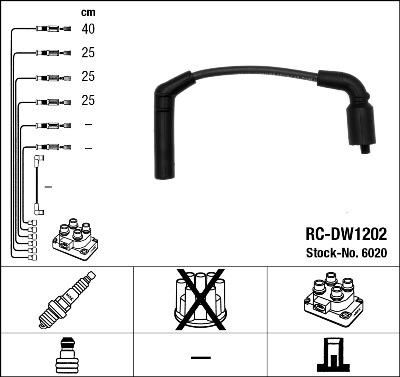 RCDW1202 (6020)  ΣΕΤ ΜΠΟΥΖΟΚΑΛΩΔΙΑ CHEVR.AVEO 1.2 06-