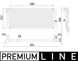 CR 2309 000P-ΨΥΓΕΙΟ ΝΕΡΟΥ MINI COUPER S (F55) 13-20