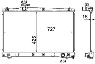 CR 1866 000S-ΨΥΓΕΙΟ ΝΕΡΟΥ TOYOTA AVENSIS VERSO(CLM2..) 2.0 01-09