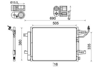 AC 509 000S-ΨΥΓΕΙΟ A/C MITSUBISHI COLT VI(Z3_A…) 1.1-1.3 04-12