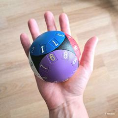 Wisdom Ball puzzle - Rubic-style spherical puzzle - Κυβος Ρουμπικ σφαιρικος με αριθμους