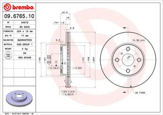 09.6765.10 ΔΙΣΚ/ΚΕΣ TOYOTA PASEO -95