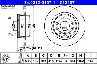 512157 ΔΙΣΚΟΠΛΑΚΑ POWER-DISC OPEL VECTRA